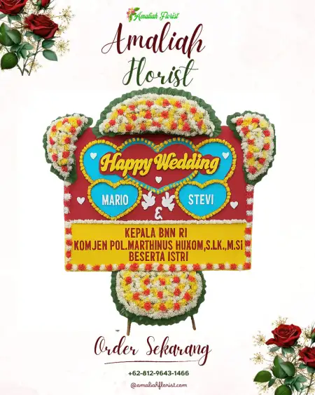 Papan Bunga Pernikahan Prangkokan